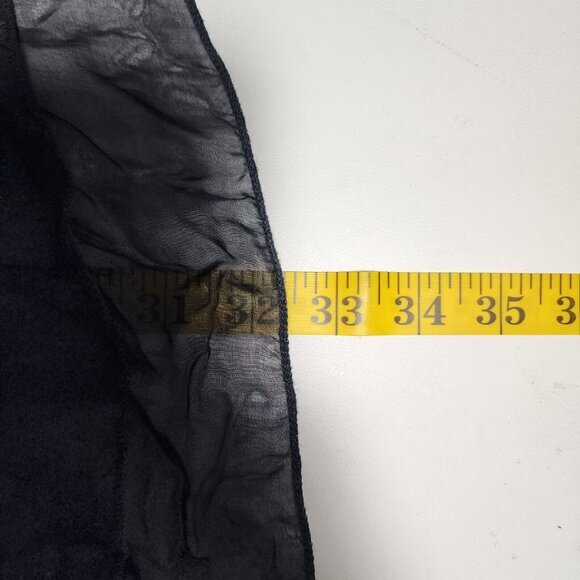 Meo Meli Peasant Top Silk Blend Womens Small Black Italy Flowy - Picture 10 of 10